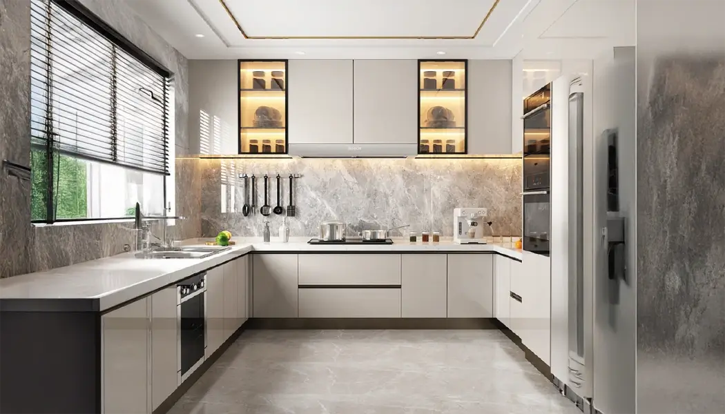 superficie de madera brillante beige crema 3