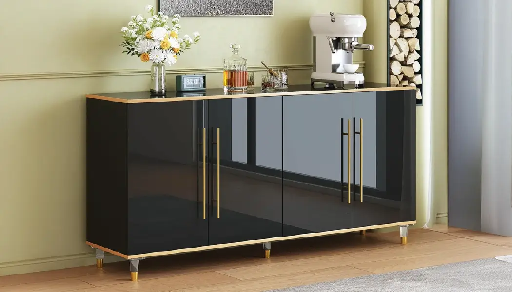 superficie de madera brillante negro 2