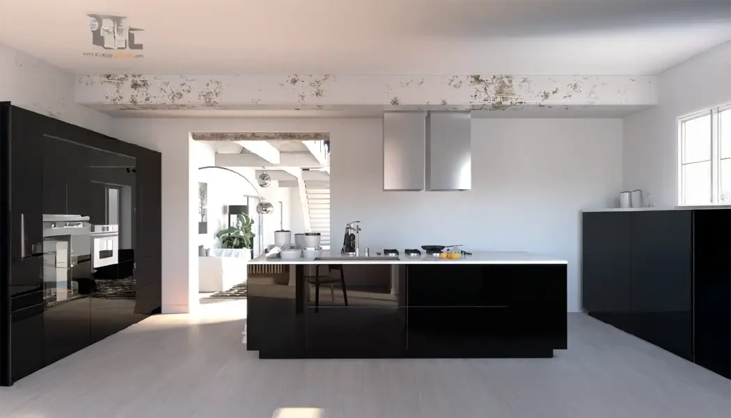 superficie de madera brillante negro 3